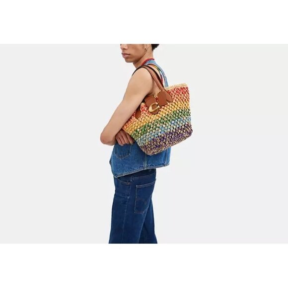 Coach Small Multi-Colored Tote never used and comes with wallet - Picture 5 of 6